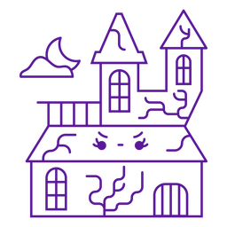 Haunted house character icon PNG Design