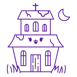 Personagem de casa assombrada bonito Desenho PNG