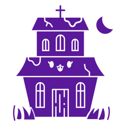 Dibujos animados de mansión embrujada Diseño PNG