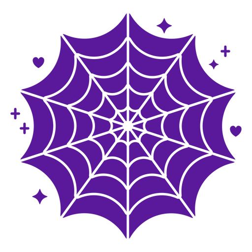 ícone fofo de teia de aranha Desenho PNG