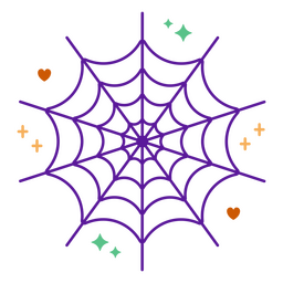 Spinnennetz niedliche sarkastische Ikone PNG-Design