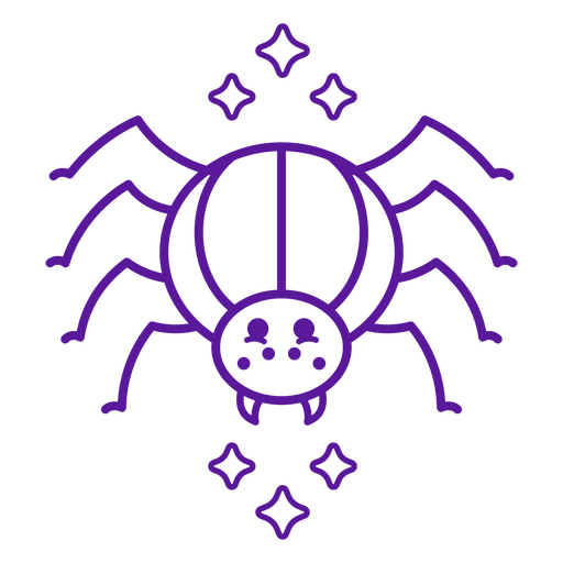 Ícone de aranha brilhante Desenho PNG