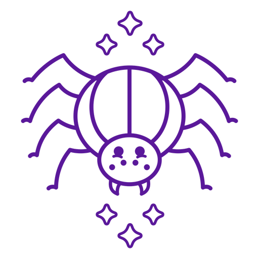 Icono de araña brillante Diseño PNG