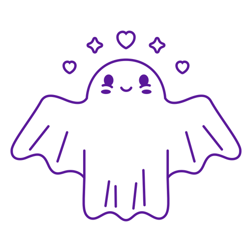 Desenho animado brilhante fantasma fofo Desenho PNG