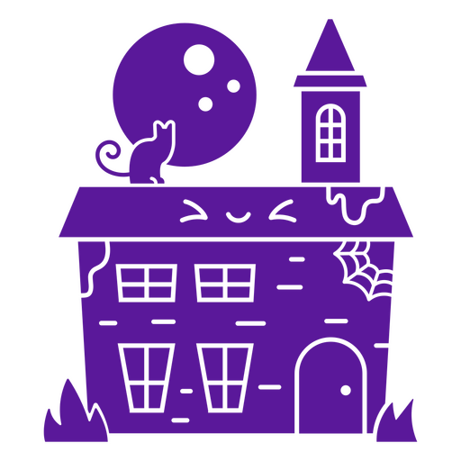 Haunted mansion cute cartoon character PNG Design