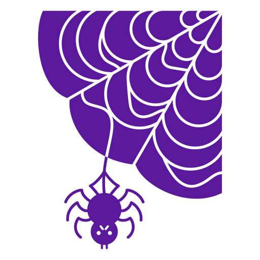 Spiderweb hängende Spinne PNG-Design