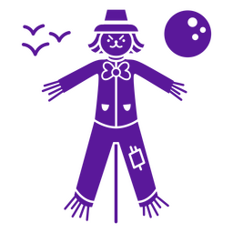 Netter Vogelscheuchenausschnitt PNG-Design