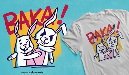 Bunny rabbit slap animal t-shirt design