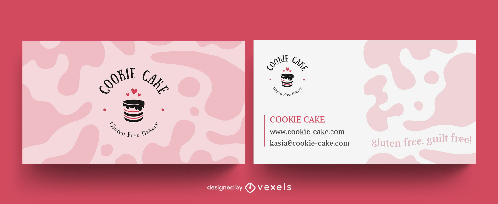 Sweet food cake business card design