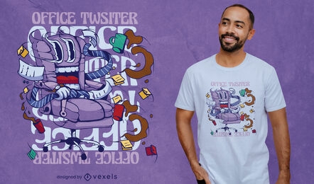Design de camiseta assustador do Office Twister