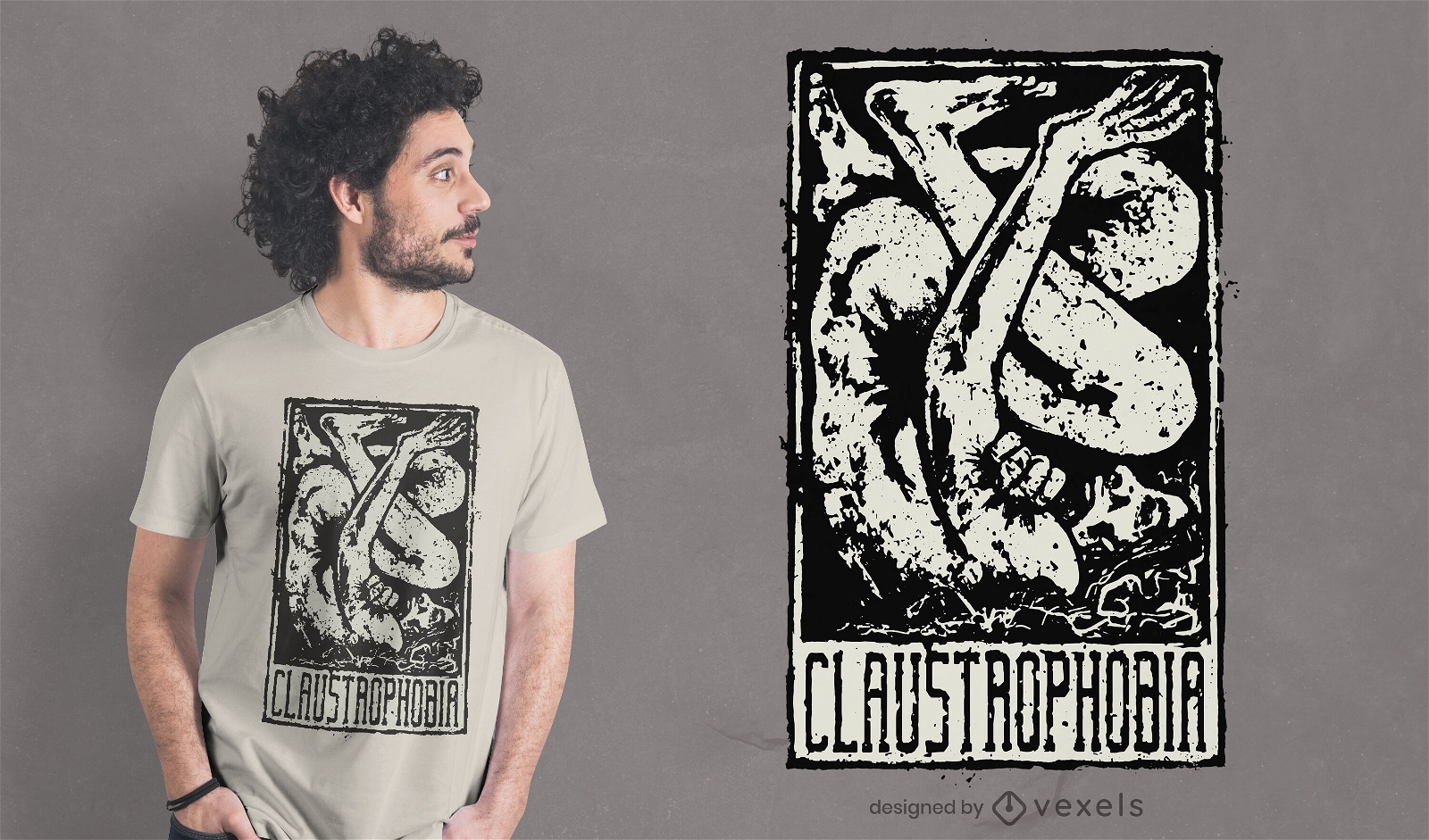 Scary Claustrophobia t-shirt design