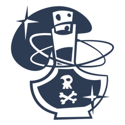 Garrafa de veneno estilo meados do século Desenho PNG