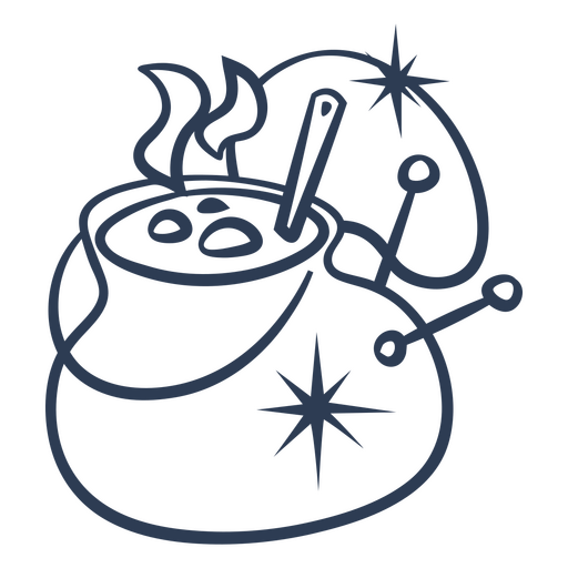 Poison spell cooking pot PNG Design