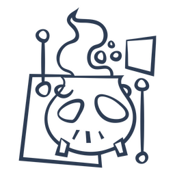ícone de pote de feitiço de veneno de meados do século Desenho PNG Transparent PNG