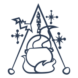 Poison spell magic pot mid century icon PNG Design