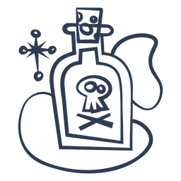 Giftflasche mit Gefahrenzeichen PNG-Design