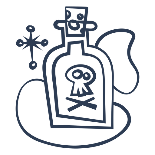 Poison bottle with danger sign  PNG Design