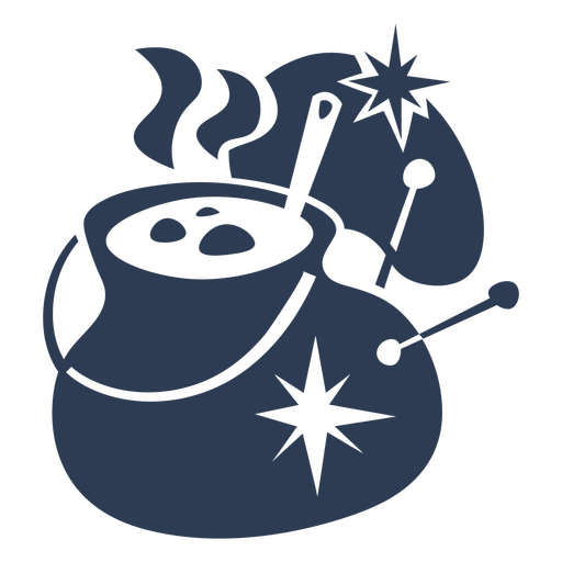 Magic cooking pot mid century icon PNG Design