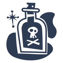 Frasco de veneno com aviso de perigo Desenho PNG