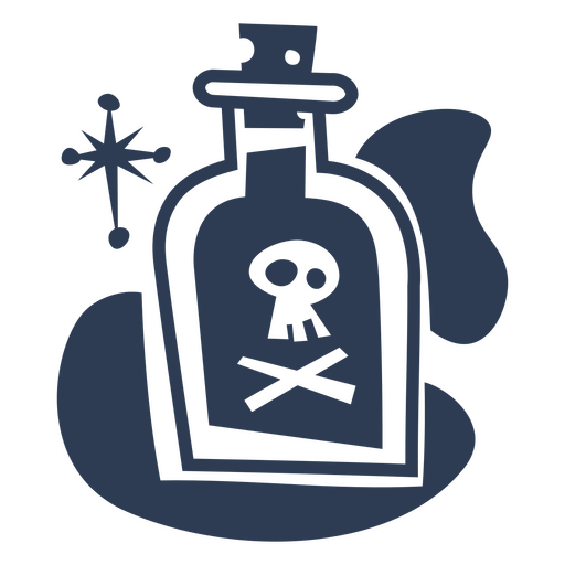 Poison bottle with danger warning PNG Design