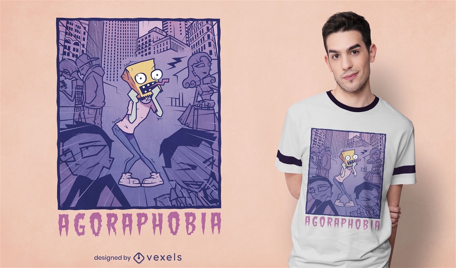 Incredible agoraphobia t-shirt design
