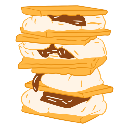 Sweets s'mores food PNG Design