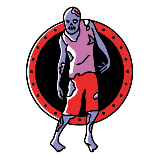 Icono de zombi de color Diseño PNG