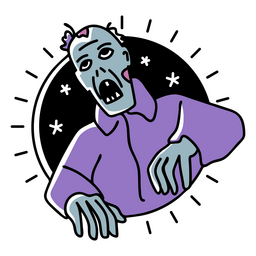 Zombie traditionelle Tattoo-Ikone PNG-Design