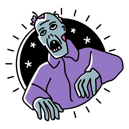Zombie traditional tattoo icon PNG Design