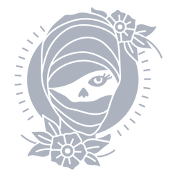 cara de momia floral Diseño PNG