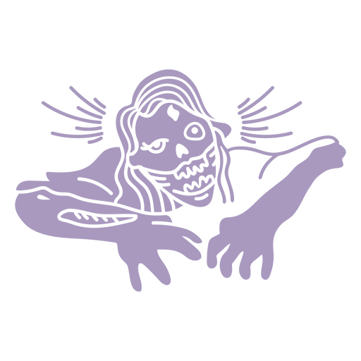 Spooky zombie icon PNG Design