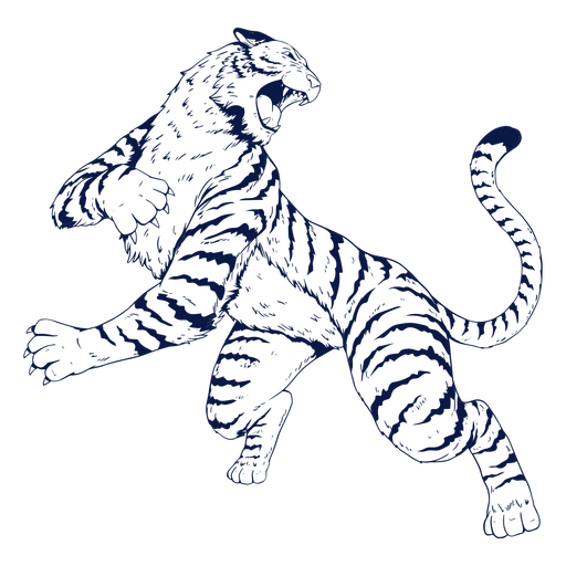 Chinesisches Tierkreiszeichen des Tigers PNG-Design