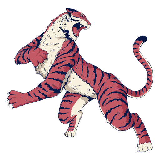 Zodíaco chinês colorido tigre Desenho PNG