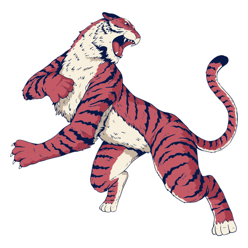 Zodíaco chino de color tigre Diseño PNG