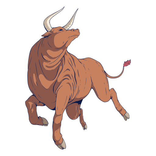 Bull colored chinese zodiac PNG Design