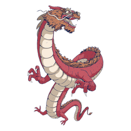 Dragon colored chinese zodiac PNG Design Transparent PNG
