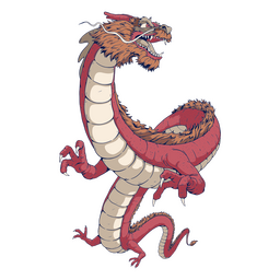 Zodiaco chino de color dragón Diseño PNG