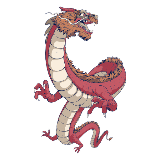 Zodíaco chinês colorido de dragão Desenho PNG