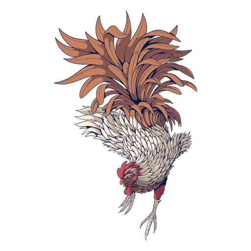 Chicken colored chinese zodiac PNG Design