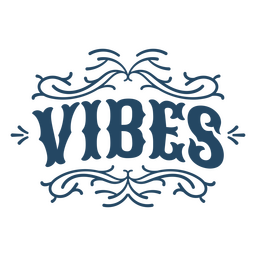 Sinal vintage ornamental de vibrações Desenho PNG
