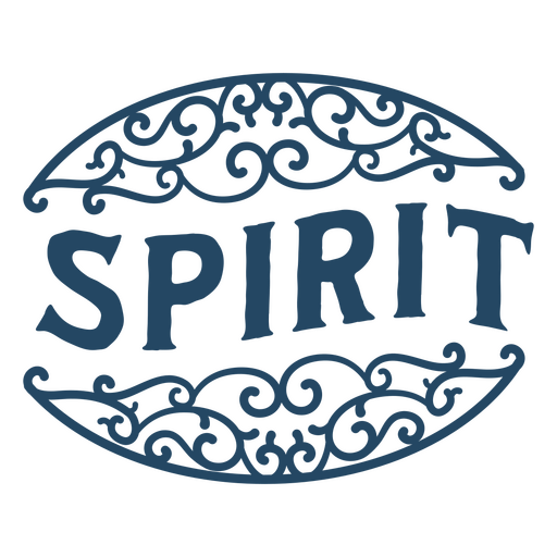 Spirit quote ornamental sign PNG Design