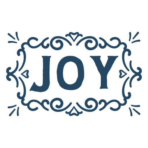 Joy quote ornamental sign  PNG Design