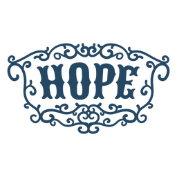 Hope Zitat Zierzeichen PNG-Design