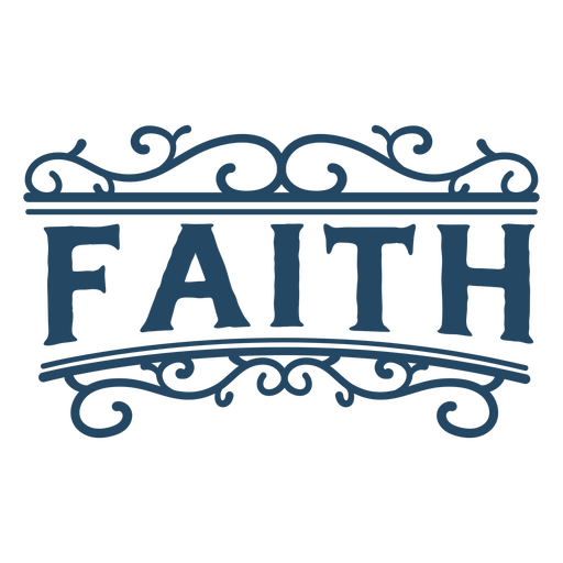 Signo ornamental de cita de fe Diseño PNG