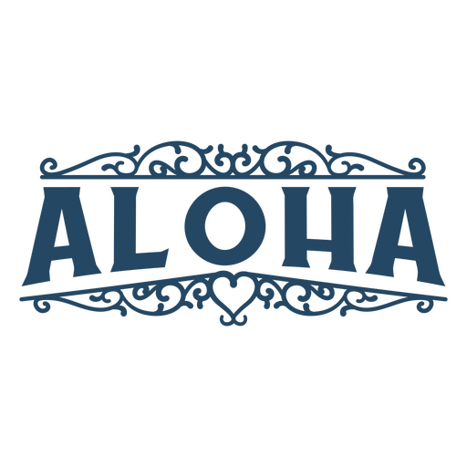 Aloha quote ornamental sign PNG Design