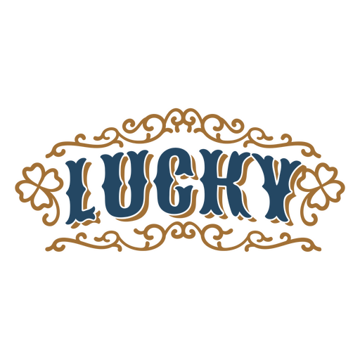 Glückszitat Vintage Zeichen PNG-Design