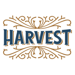 Harvest quote ornamental sign PNG Design