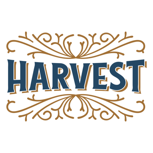 Harvest quote ornamental sign PNG Design