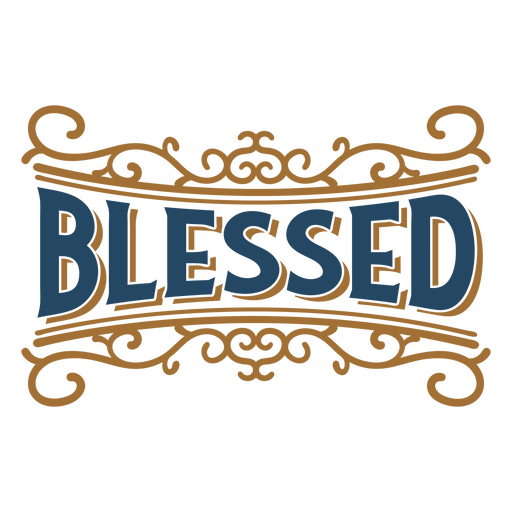 Blessed quote vintage sign  PNG Design