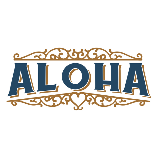 Aloha Zitat Vintage Zeichen PNG-Design